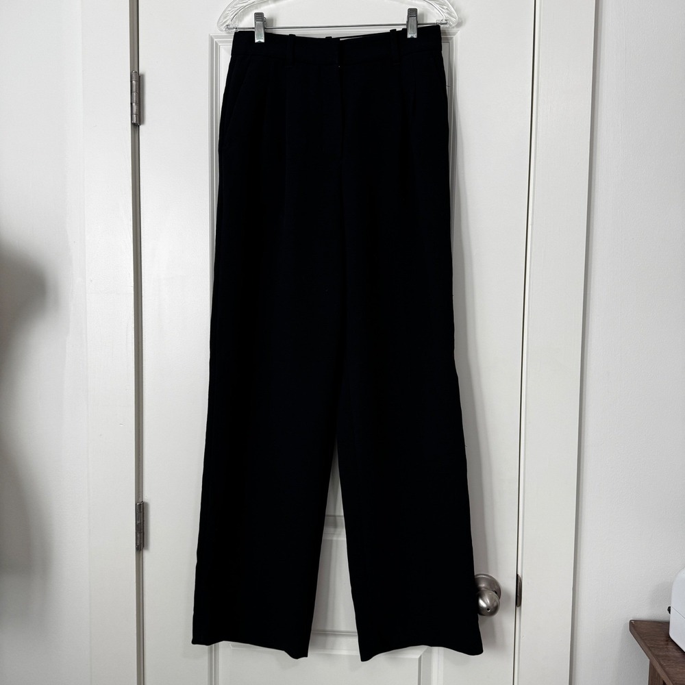 Wilfred 6 The Effortless Pant Black Pleated Wide Leg Career Capsule Pants